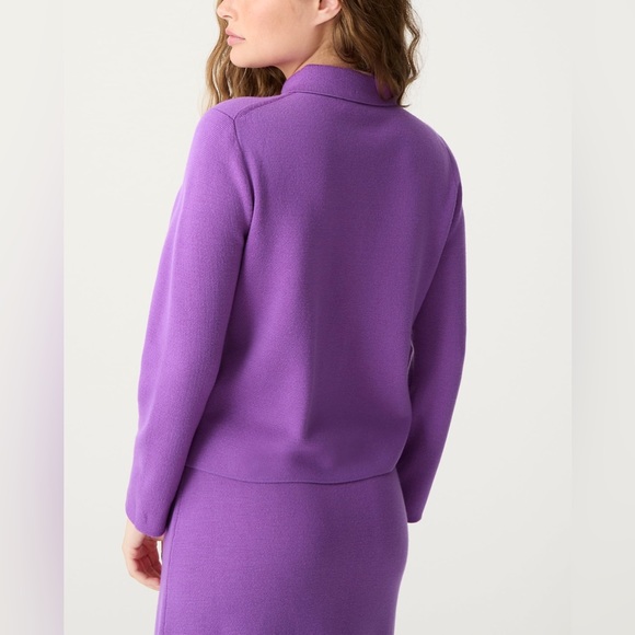 NWOT J.Crew Merino wool patch-pocket sweater-jacket - Picture 3 of 6